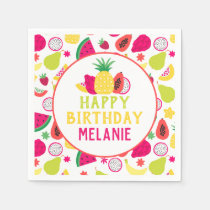 Tutti Frutti Tropical Fruit Birthday Party Paper Napkins