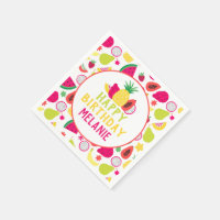 Tutti Frutti Yellow Napkins, Set of 6