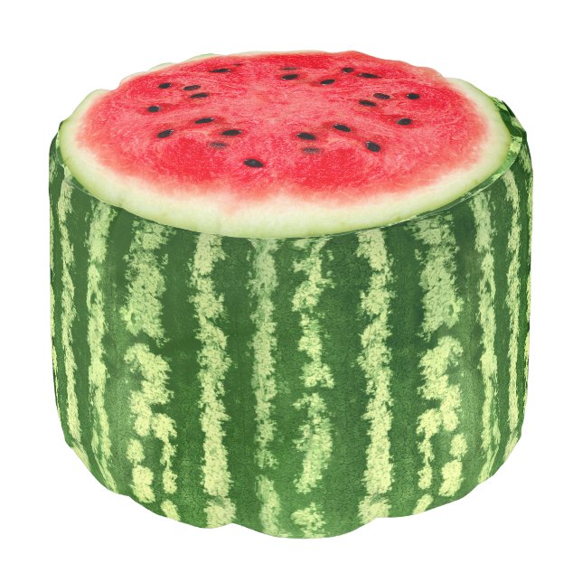 Tutti Frutti Watermelon Slice Funny Pouf (Angled Front)