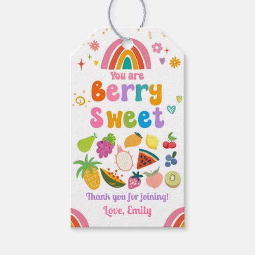 Tutti Frutti Youre Berry Sweet Rainbow Favor Tag