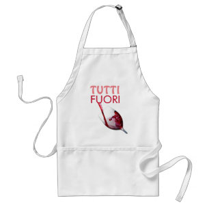 Tutti Fuori Red Wine Glass Spill Adult Apron