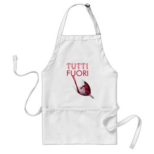 Tutti Fuori Red Wine Glass Spill Adult Apron