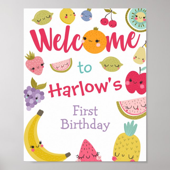 Tuttifrutti Welcome Sign (Front)