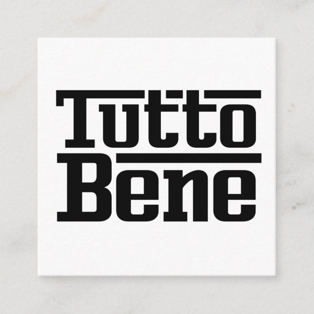 Tutto Bene Enclosure Card (Front)