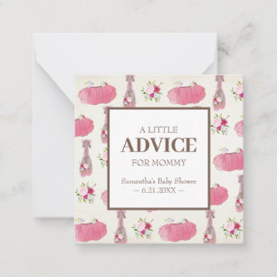 Tutu Advice For Mommy Mini Shower Insert Note Card