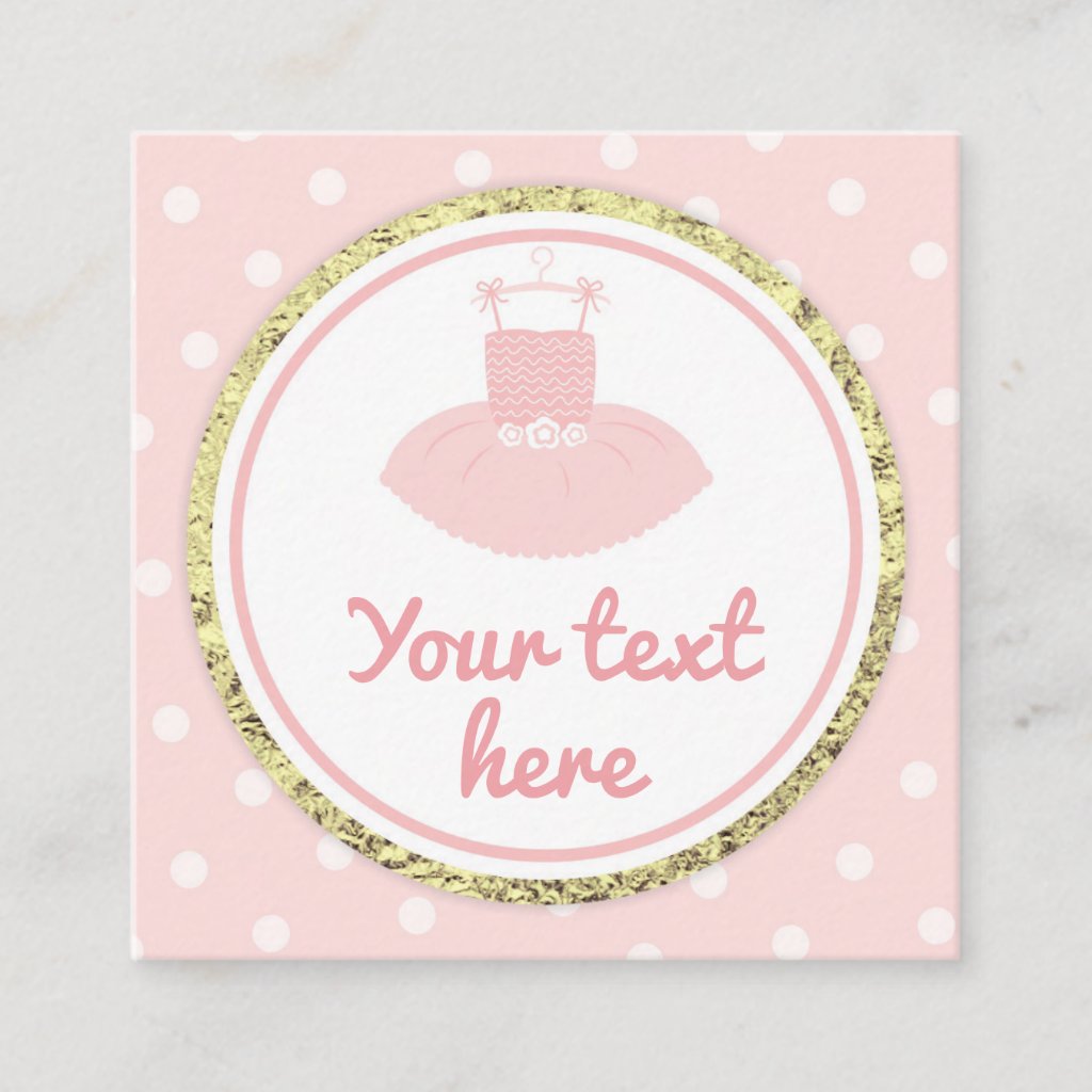 Tutu Baby Shower Favor Tag