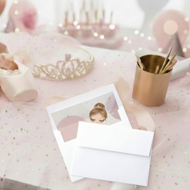 Tutu Ballerina Ballet 5th Dancer Girl Birthday Envelope Liner (Creator Uploaded)