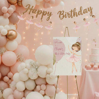 Tutu Ballerina Ballet Dancer Girl Birthday Foam Board