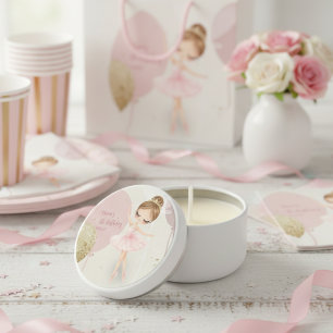 Tutu Ballerina Ballet Dancer Girl Birthday Mini Candle Favors