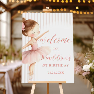 Tutu Ballerina Ballet Dancer Girl Birthday Welcome Foam Board