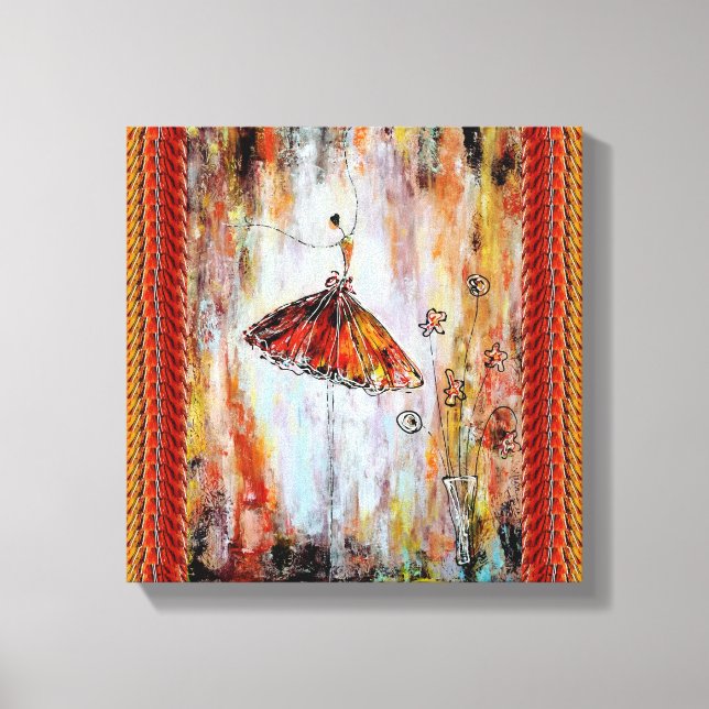 Tutu Ballerina Canvas Print (Front)