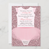 Tutu Ballerina Glitter Baby Shower Invitation (Front)
