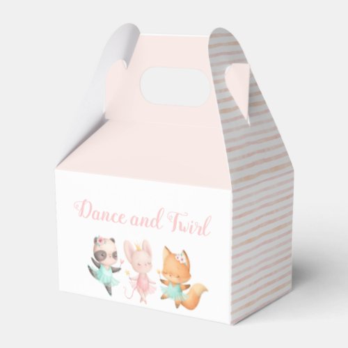 Tutu Cute Animal Ballerina Birthday Party guest Favor Boxes