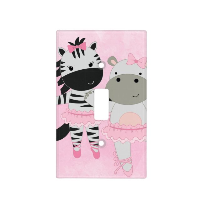 Tutu Cute Animal Ballet Light Switch Cover (Front)