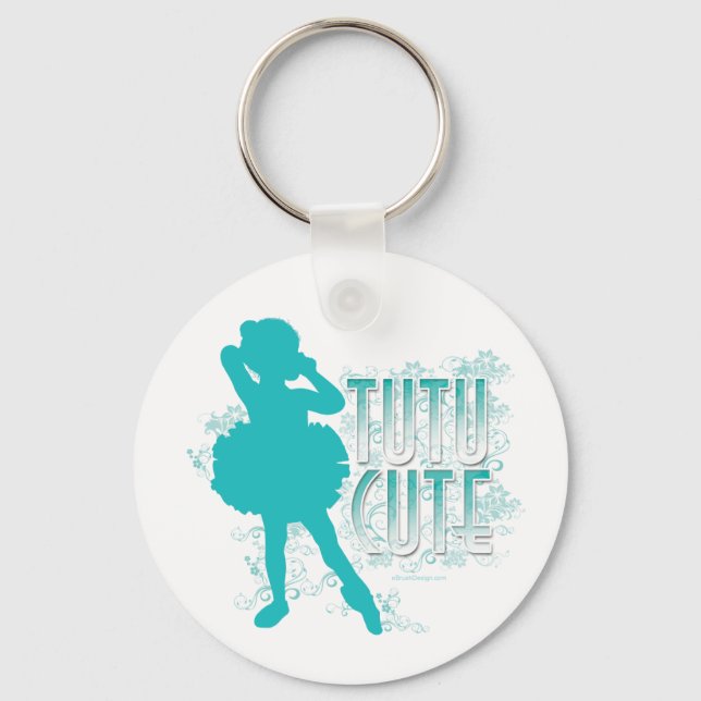 TuTu Cute (Aqua) Keychain (Front)