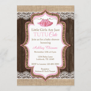 Tutu Cute Baby Shower Invitation