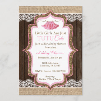 Tutu Cute Baby Shower Invitation