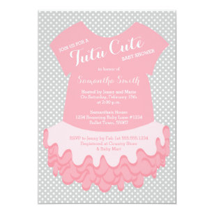 Baby Girl Tutu Shower Invitations 9