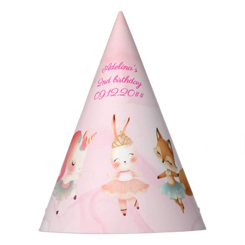 Tutu Cute Ballerina Ballet Animals Birthday Party Party Hat