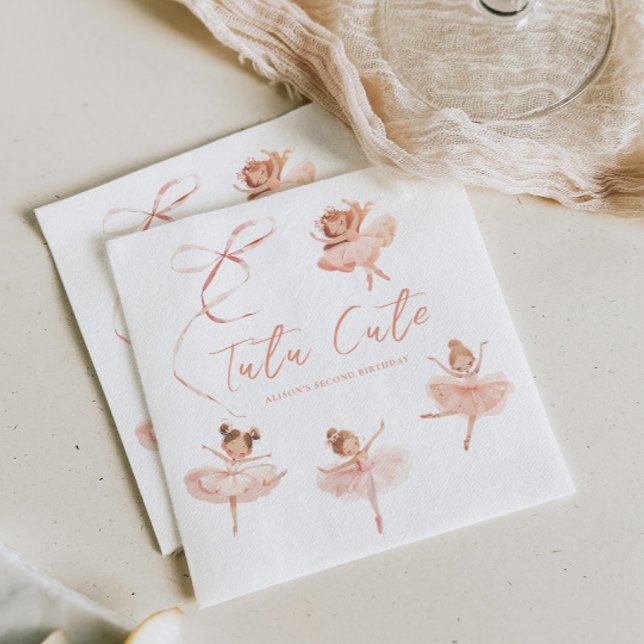 Tutu Cute Ballerina Birthday  Napkins (Creator Uploaded)