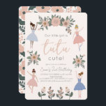 Tutu Cute Ballerina Floral Girl 2nd Birthday Invitation<br><div class="desc">This cute " Our little girl is tutu cute! " girl's 2nd birthday invitation features a blush pink background ballerinas and flowers. The reverse side features a blush pink background with floral patterns. Personalize it for your needs. You can find matching products at my store.</div>