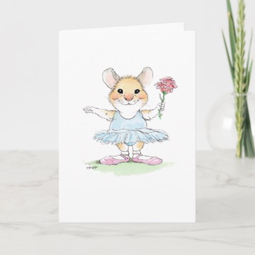 Tutu Cute Ballet Mouse Card