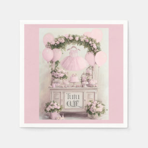 Tutu Cute Ballet Pink Ballerina Theme for Girls Napkins