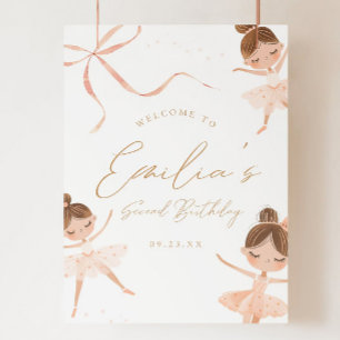 Tutu Cute Birthday Welcome Sign Ballerina Birthday