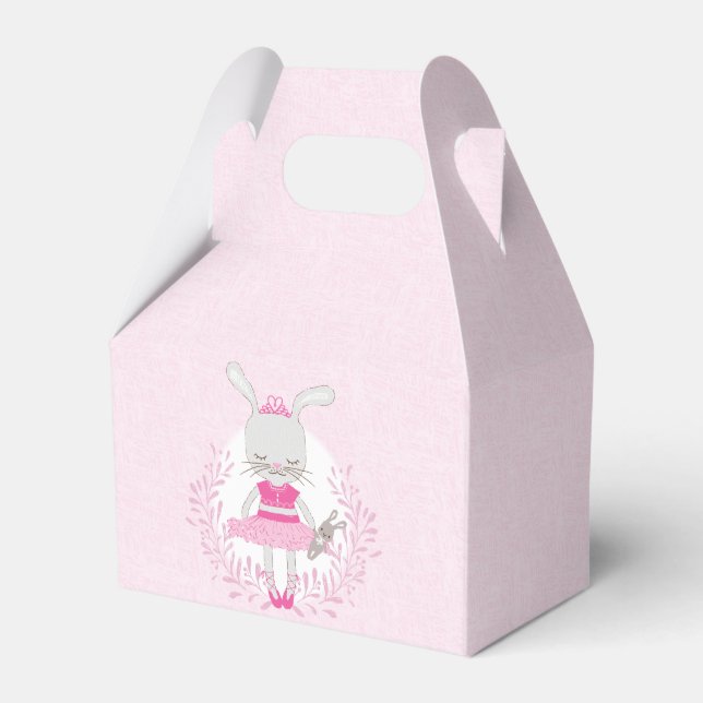 Tutu Cute Bunny Personalized Favor Boxes (Front Side)