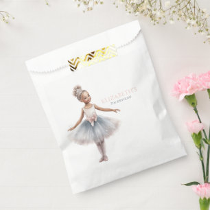 Tutu Cute Elegant Ballerina Watercolor Birthday Favor Bag