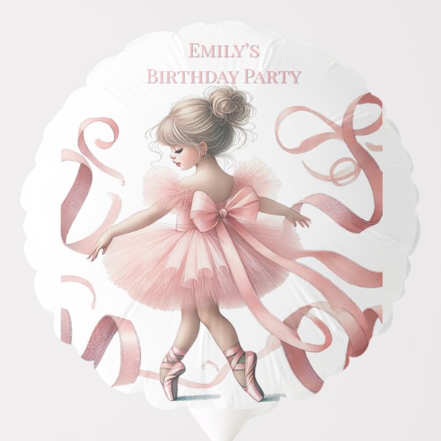 Tutu Cute | Enchanted Ballerina Birthday Party Balloon (Front)