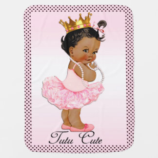Tutu Cute Ethnic Princess Polka Dots Double Sided Swaddle Blanket