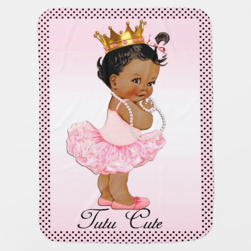 Tutu Cute Ethnic Princess Polka Dots Double Sided Swaddle Blanket