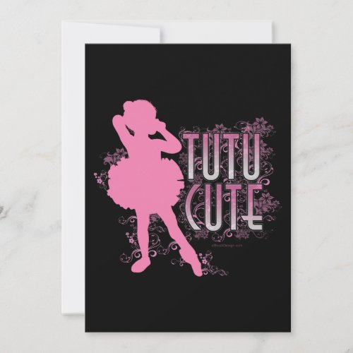 Tutu Cute party or recital invitation