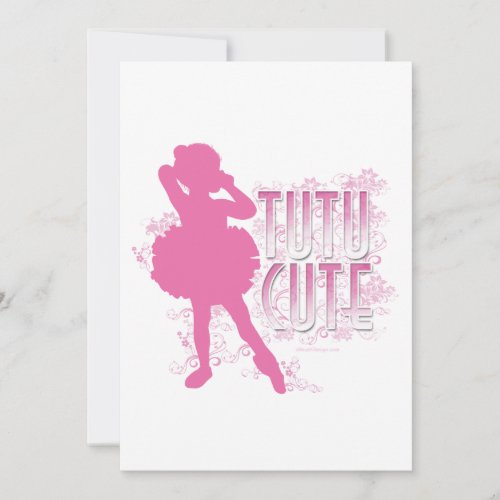 Tutu Cute party or recital invitation