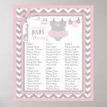 Tutu Diaper Booties Baby Shower Seating Chart at Zazzle
