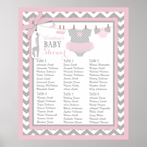 Tutu Diaper Booties Baby Shower Seating Chart