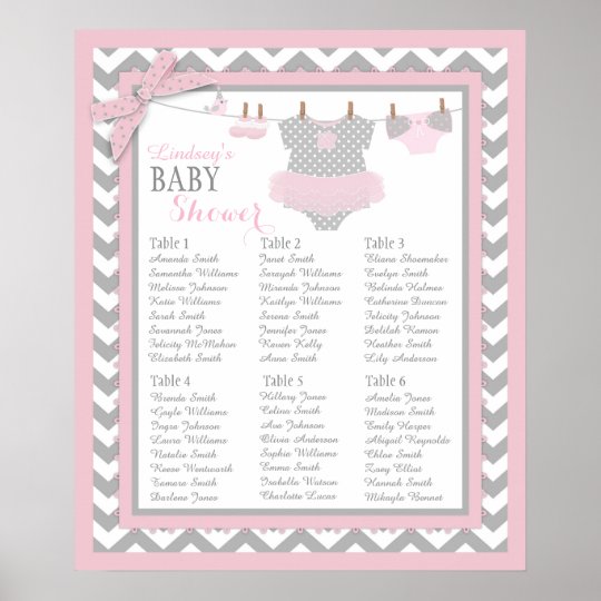 Seating Chart Ideas For Baby Shower