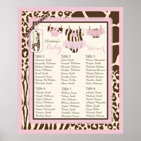 Seating Chart Ideas For Baby Shower