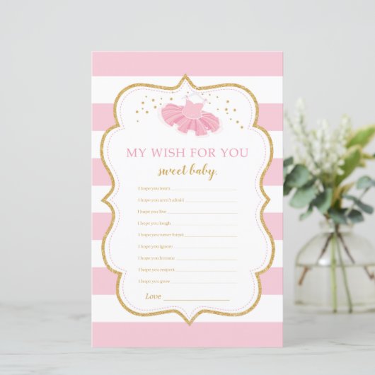 Tutu dress ballerina wishes for the baby game (Standing Front)