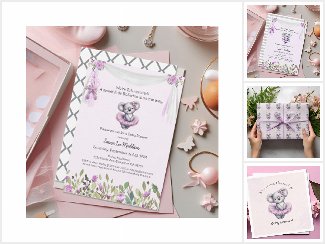 Tutu Excited Ballerina Koala Baby Shower -GC