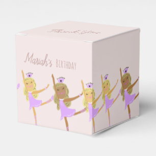 Tutu Girl's Birthday Ballerinas Pink Favor Box