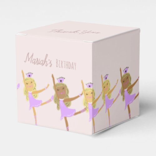  Tutu Girls Birthday Ballerinas Pink Favor Box