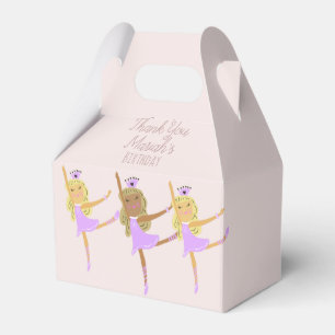 Tutu Girl's Birthday Ballerinas Pink Favor Box