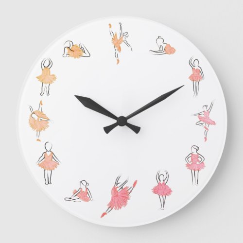 Tutu Love Ombre Ballerina Clock
