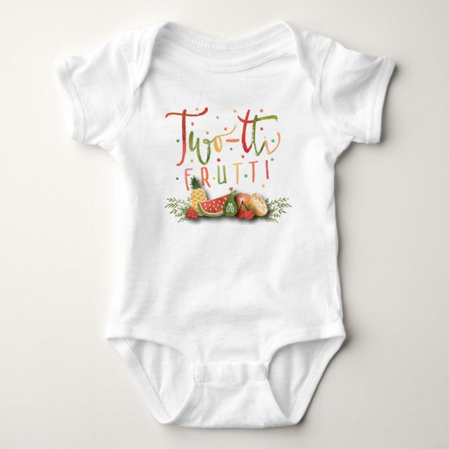 TUTU ONSIE OUTFIT | Two-tti Frutti Birthday Party Baby Bodysuit (Front)