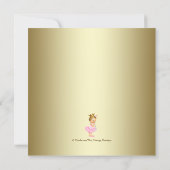 Tutu Princess Pink Gold Baby Shower Invitation (Back)