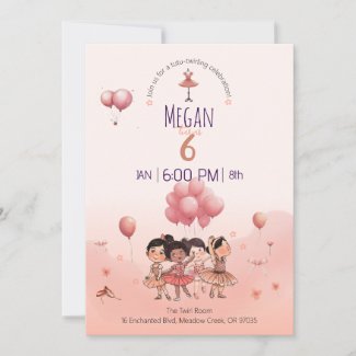 Tutu Twirling Ballet, Diverse Ballerina Birthday