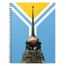 TUVA - Center of Asia Monument and Flag notebook