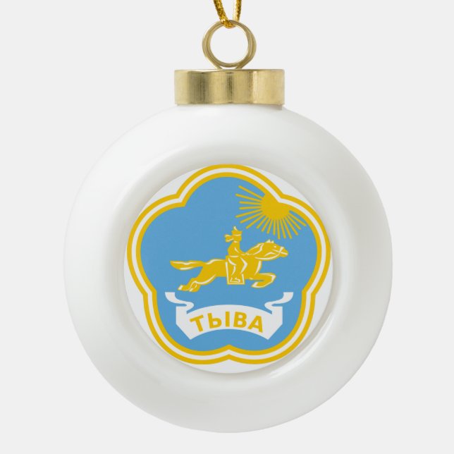 Tuva - Coat of Arms Christmas Tree Ornament (Front)
